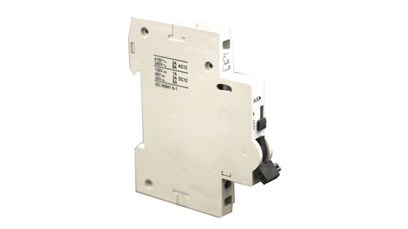 Europa Auxiliary Contact, 1 Contact, 1CO, DIN Rail Mount