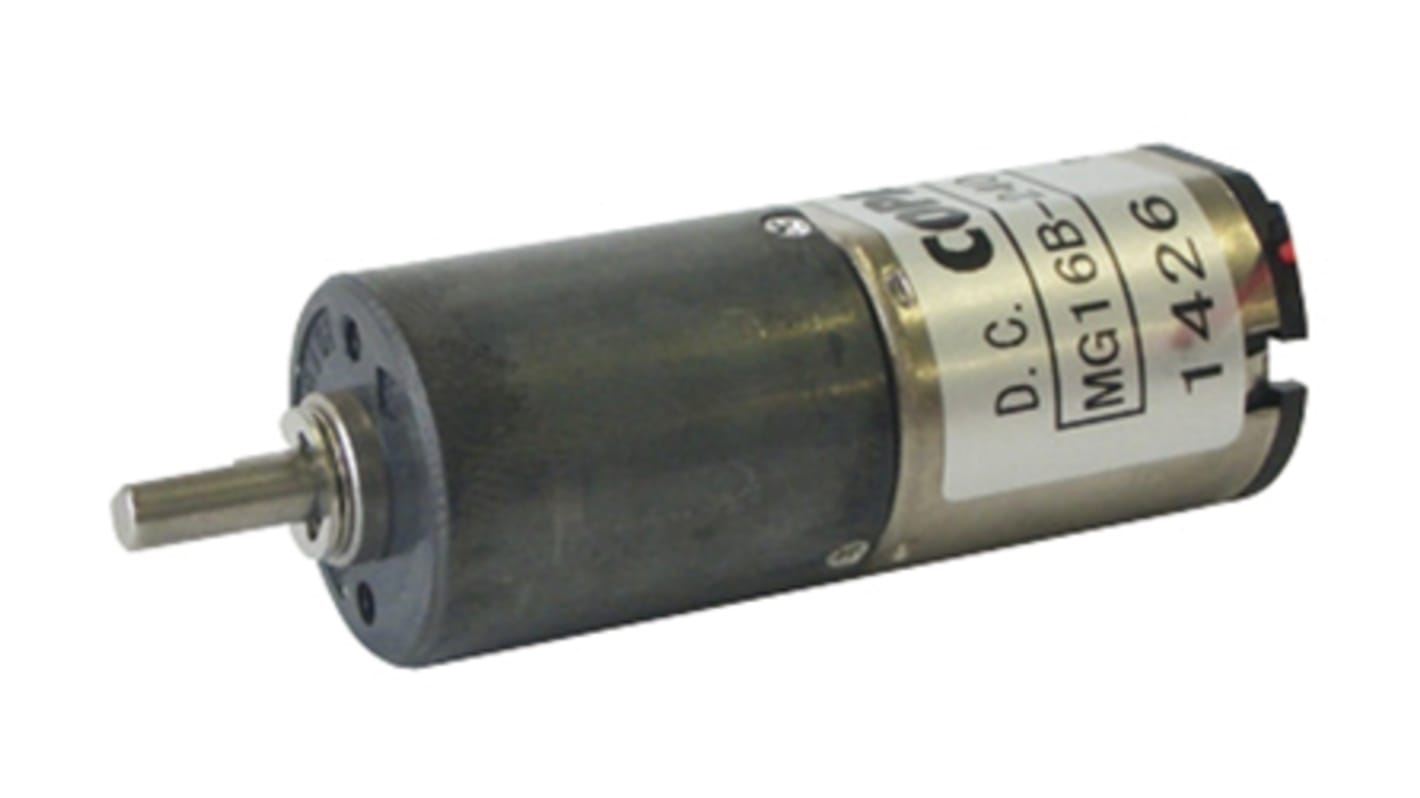 Motorreductor DC Nidec Components serie MG16B, 6 V dc, 100 rpm, par máx. 90 mNm, Ø de eje 3mm