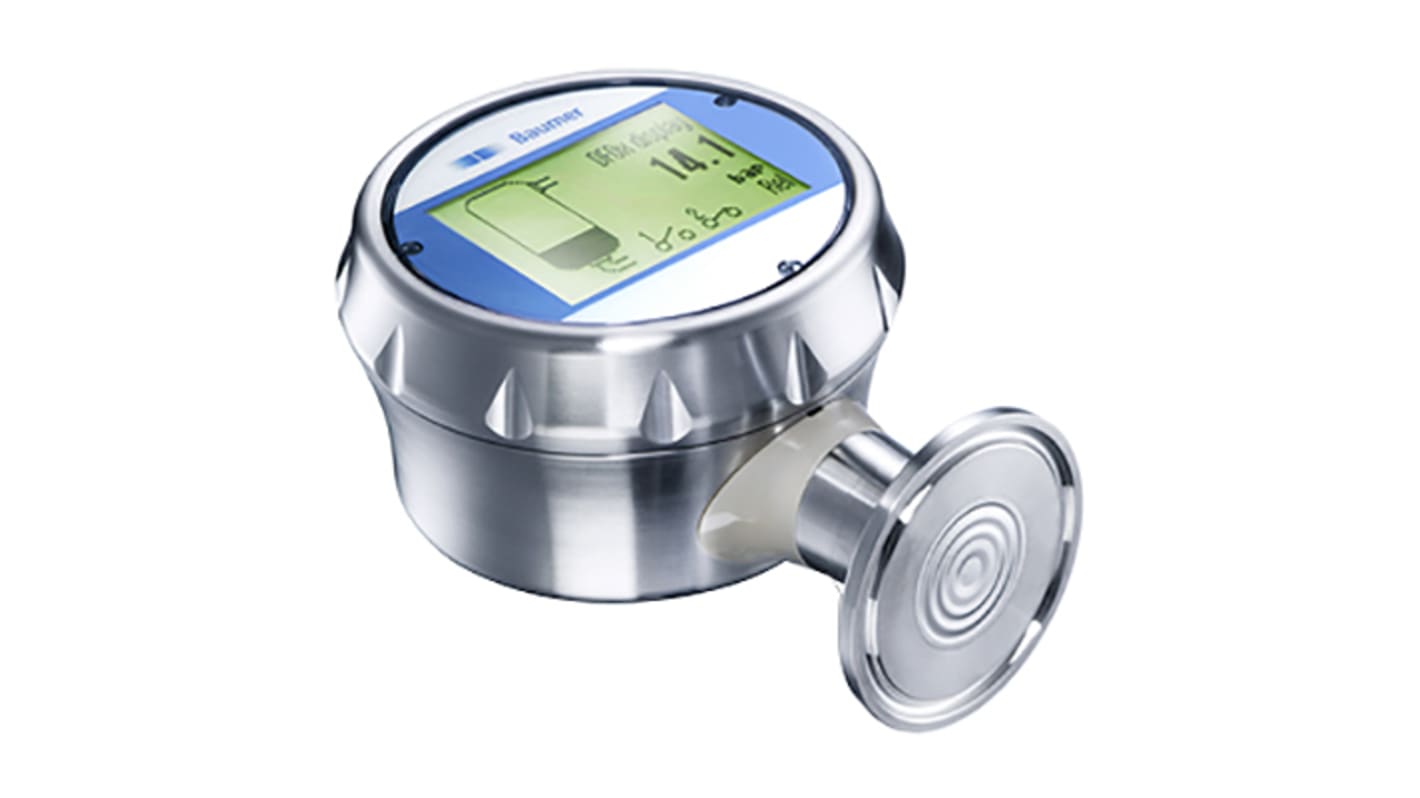 Sensor de presión higiénico manométrica Baumer, -1bar → 1bar, Tri-Clamp DN38, 10 → 35 V dc, salida analógica,