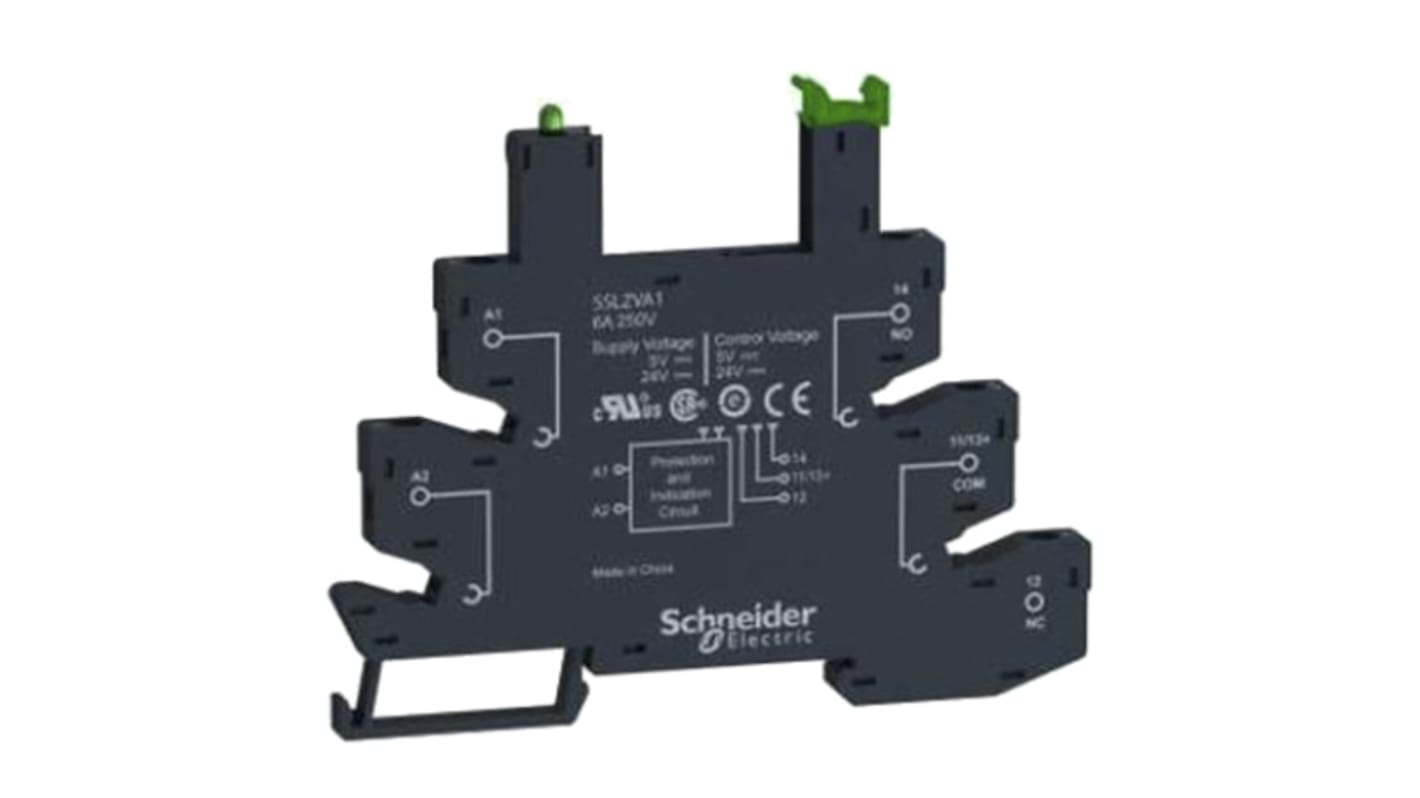 Schneider Electric Relaissockel Harmony Control, 5 -Kontakt , DIN-Schienen, 5 → 24V dc