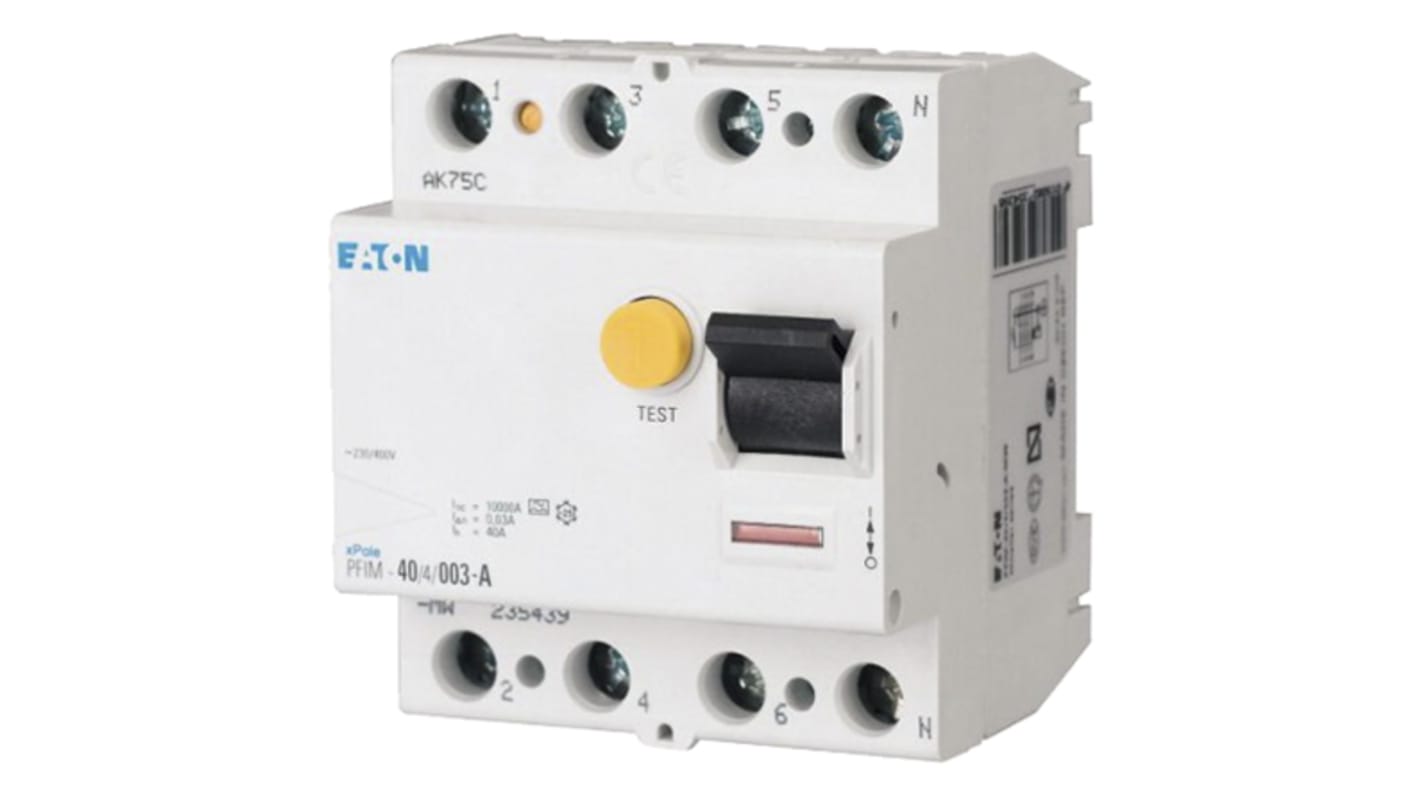 Eaton aardlekschakelaar PFIM 4-polig 40A 30mA, type XG/B