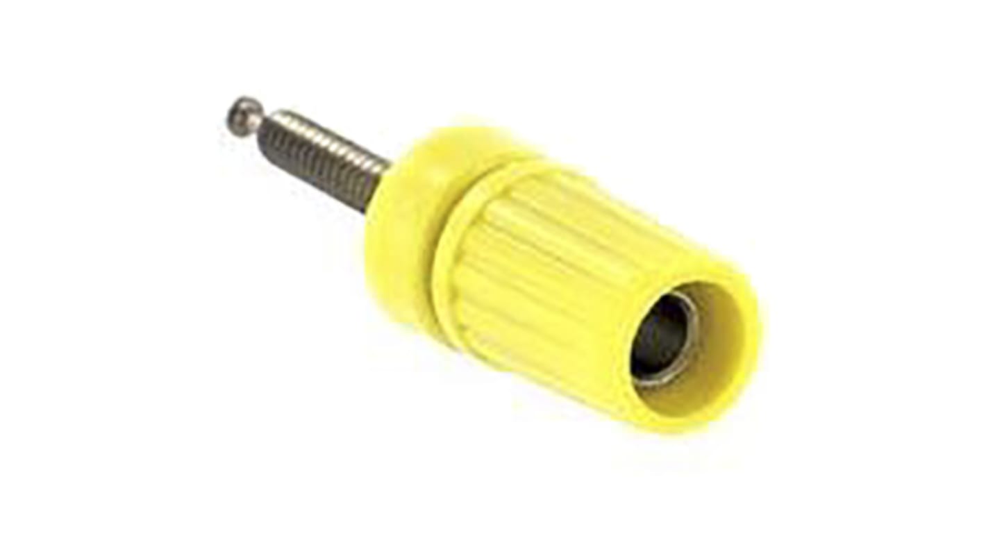 Superior Electric 30A, Yellow Binding Post With Brass Contacts and Nickel Plated - 12.7mm Hole Diameter