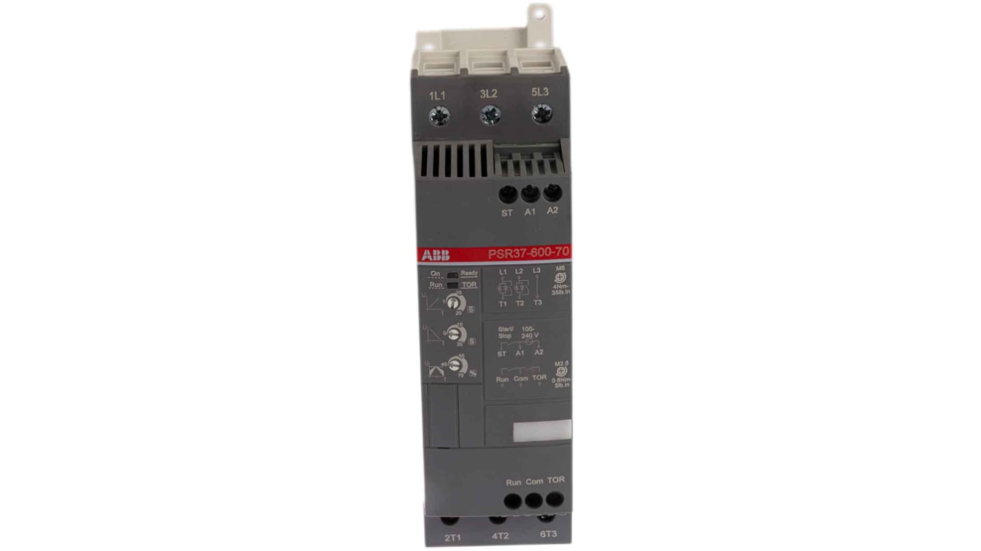 ABB Soft Starter, Soft Start, 18.5 kW, 600 V ac, 3 Phase, IP10, IP20