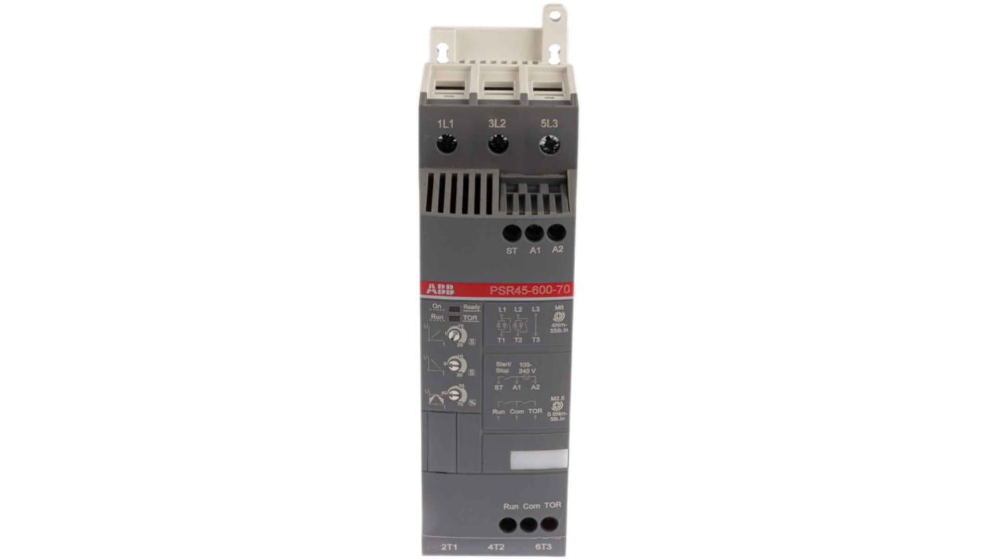 Avviatore soft-start ABB, 3 fasi, 22 kW, 600 V c.a., IP10, IP20