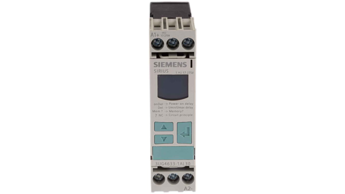 3UG46331AL30 Siemens Voltage Monitoring Relay, 1 Phase, SPDT, 17 →