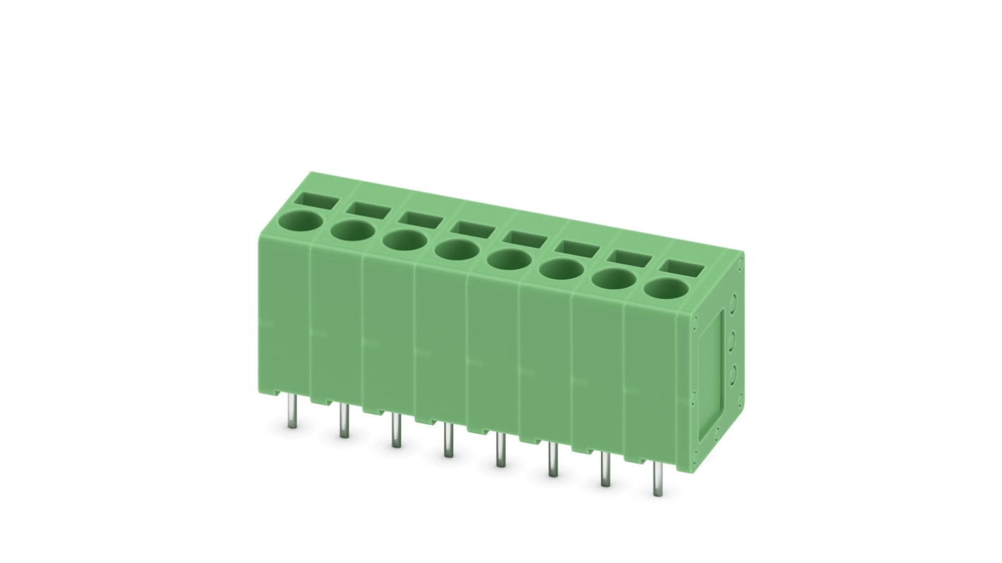 Morsettiera per circuito stampato Phoenix Contact Maschio a 8 vie, 1 fila, passo 5mm, Montaggio con foro passante