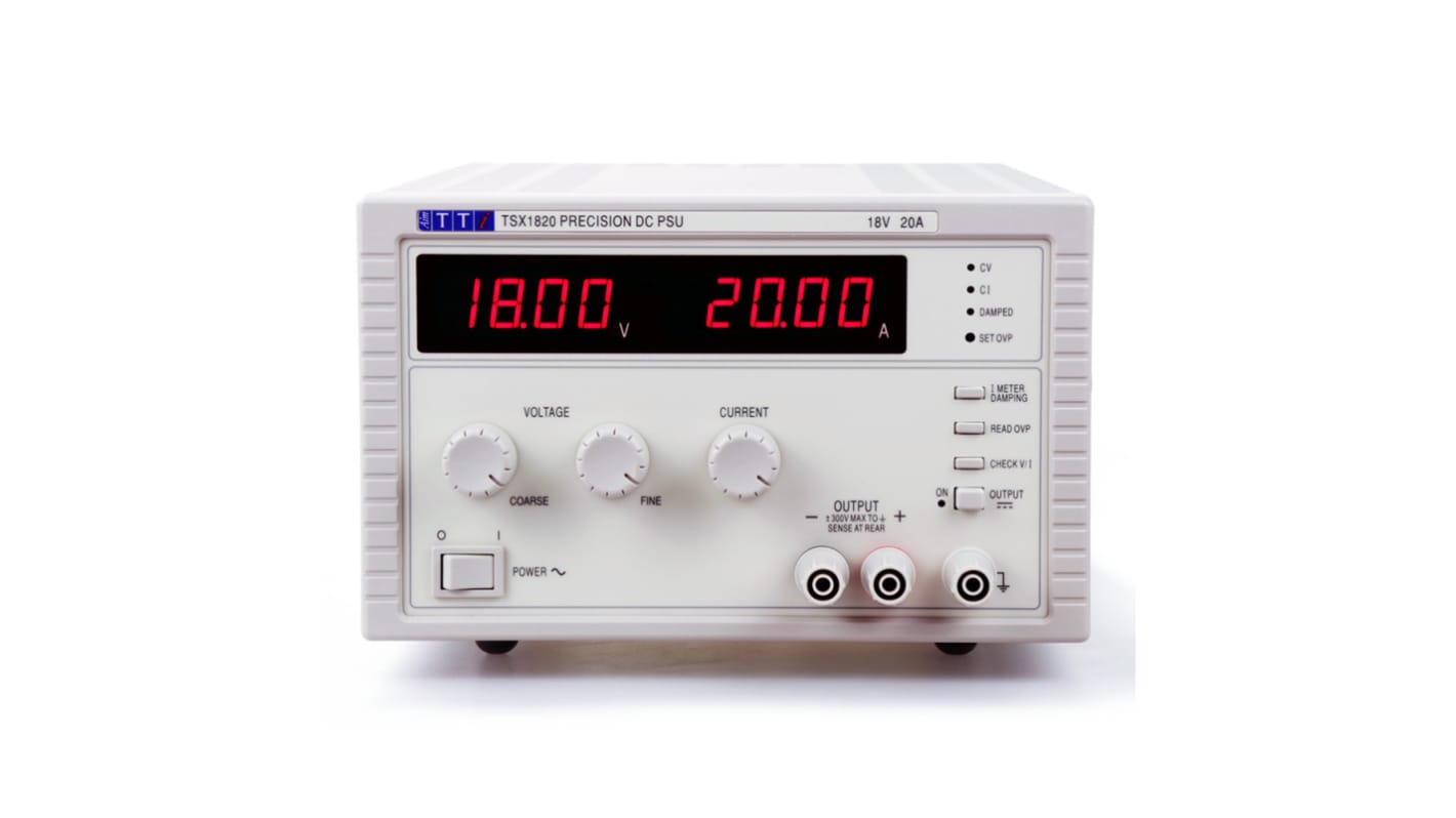 Alimentation de laboratoire, 0 → 18V, 0 → 20A, 1 sortie 360W