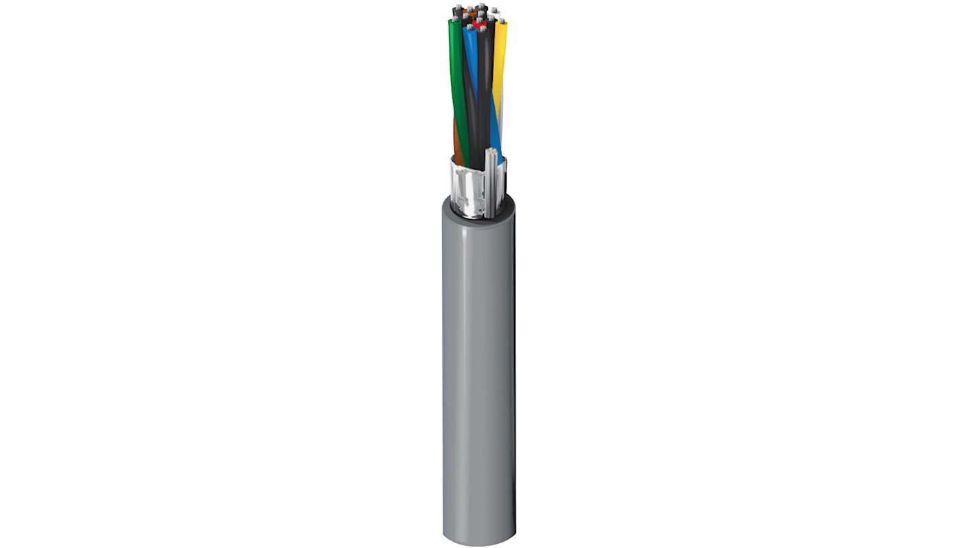 Cable de datos apantallado de par trenzado Belden 9506 de 12 conductores, 6 pares, 0,2 mm², 24 AWG, long. 152m, Ø ext.