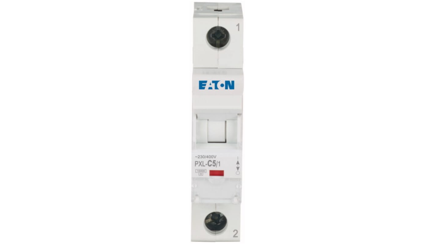 Eaton xPole PXL, S200 MCB, 1P, 5A Curve C, 400V AC, 48V DC, 10 kA Breaking Capacity