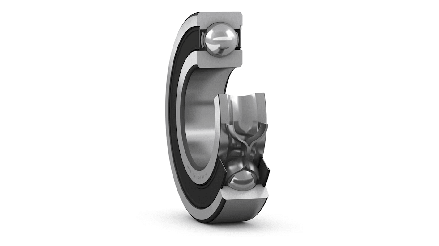 SKF 6312-2RS1/C3 Single Row Deep Groove Ball Bearing- Both Sides Sealed 60mm I.D, 130mm O.D