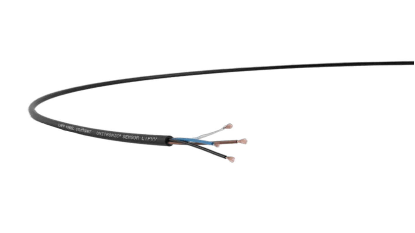 Lapp Steuerkabel, 3-adrig x 0,27 mm Schwarz, 50m, 22 AWG