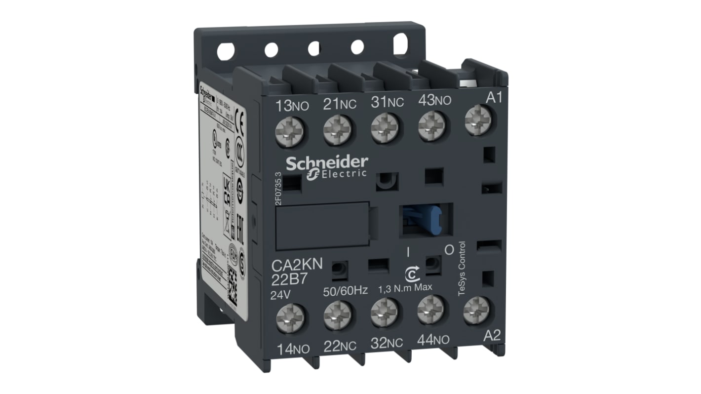 Contactor Schneider Electric TeSys K CA2KN, 2 NA + 2 NC, 10 A