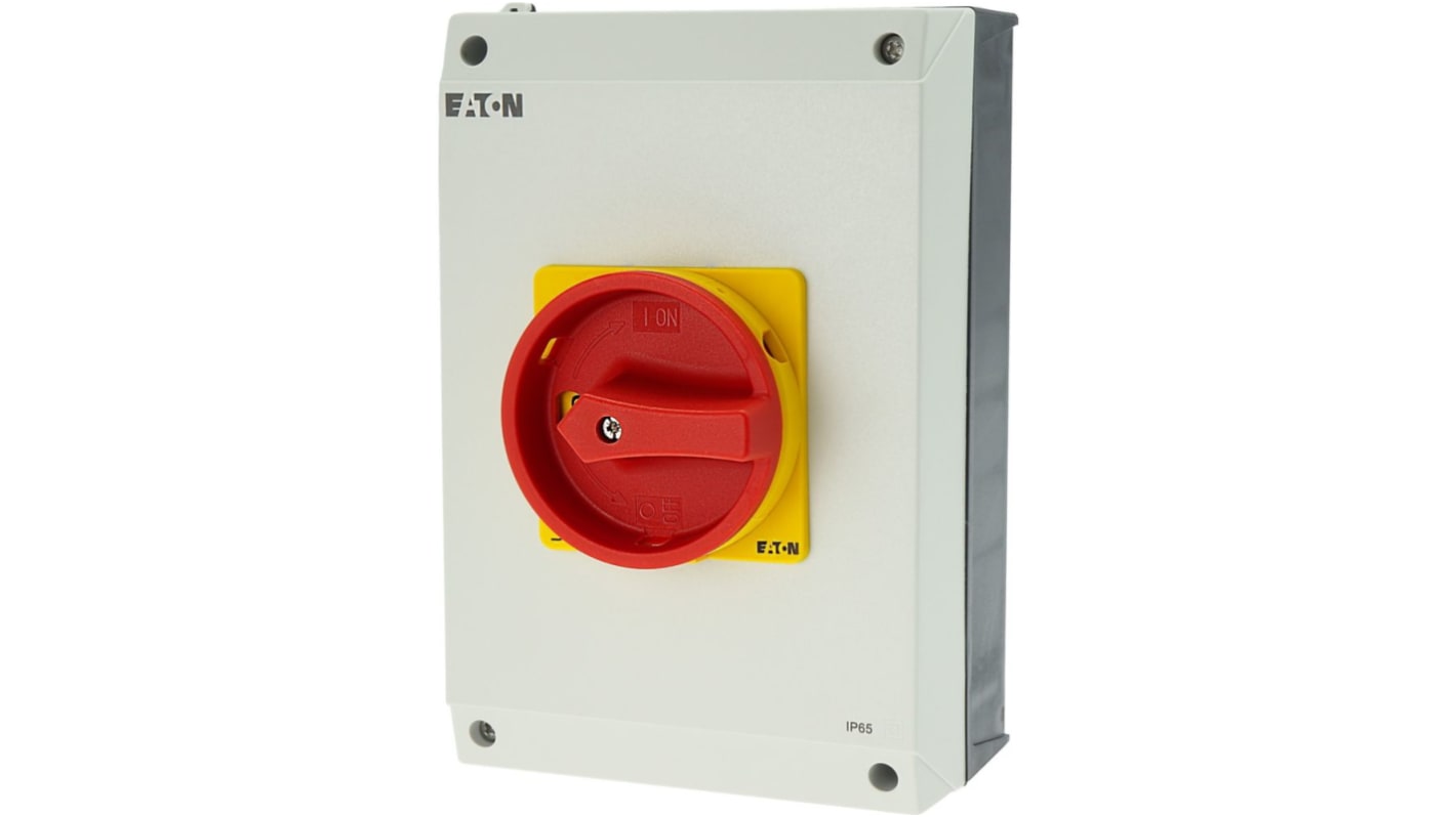 Eaton 3P Pole Surface Mount Isolator Switch - 100A Maximum Current, 50kW Power Rating, IP65