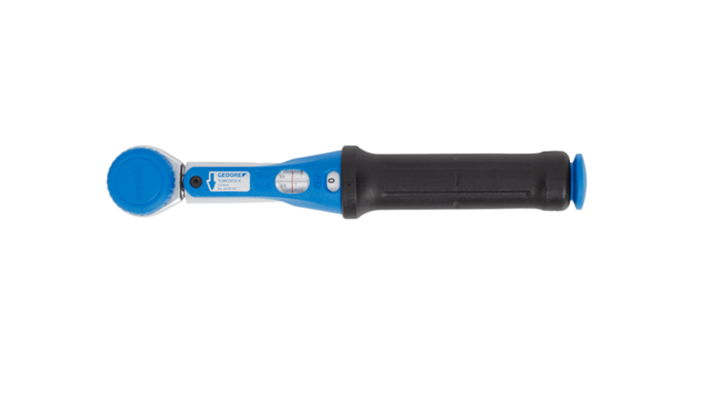 Gedore Click Torque Wrench, 1 → 5Nm, 1/4 in Drive, Square Drive - RS Calibrated