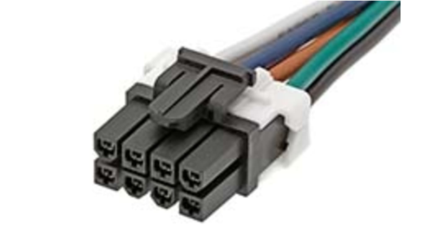 Kabel pro připojení k desce, 1m, typ kabelu: Kulatý Cín, 9 A, rozteč 4.2mm, řada: Mini-Fit TPA2, Molex