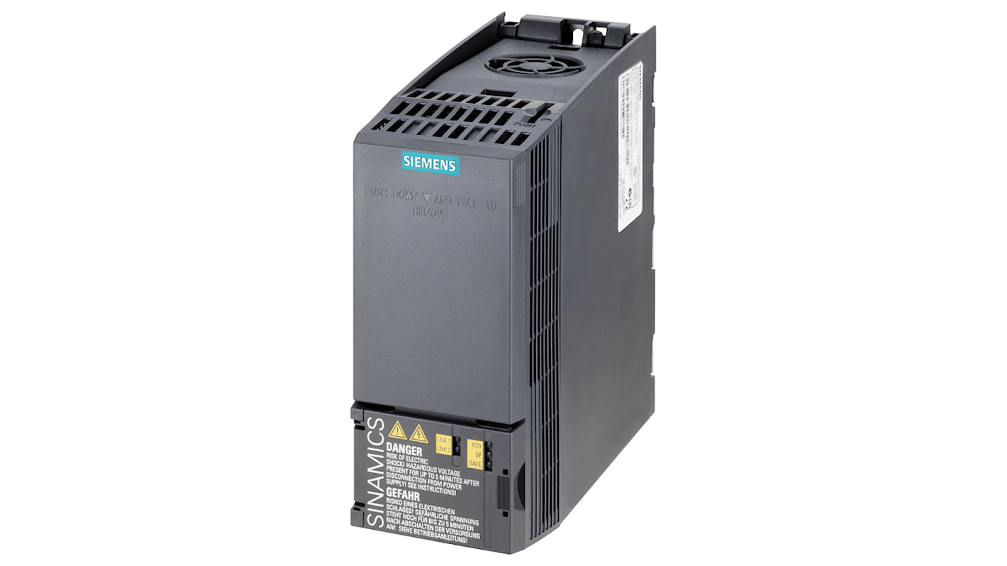 Inverter Siemens, 2,2 kW, 380 → 480 V CA, 3 fasi, , 0 → 240 (Vector Control) Hz, 0 → 550 (V/F