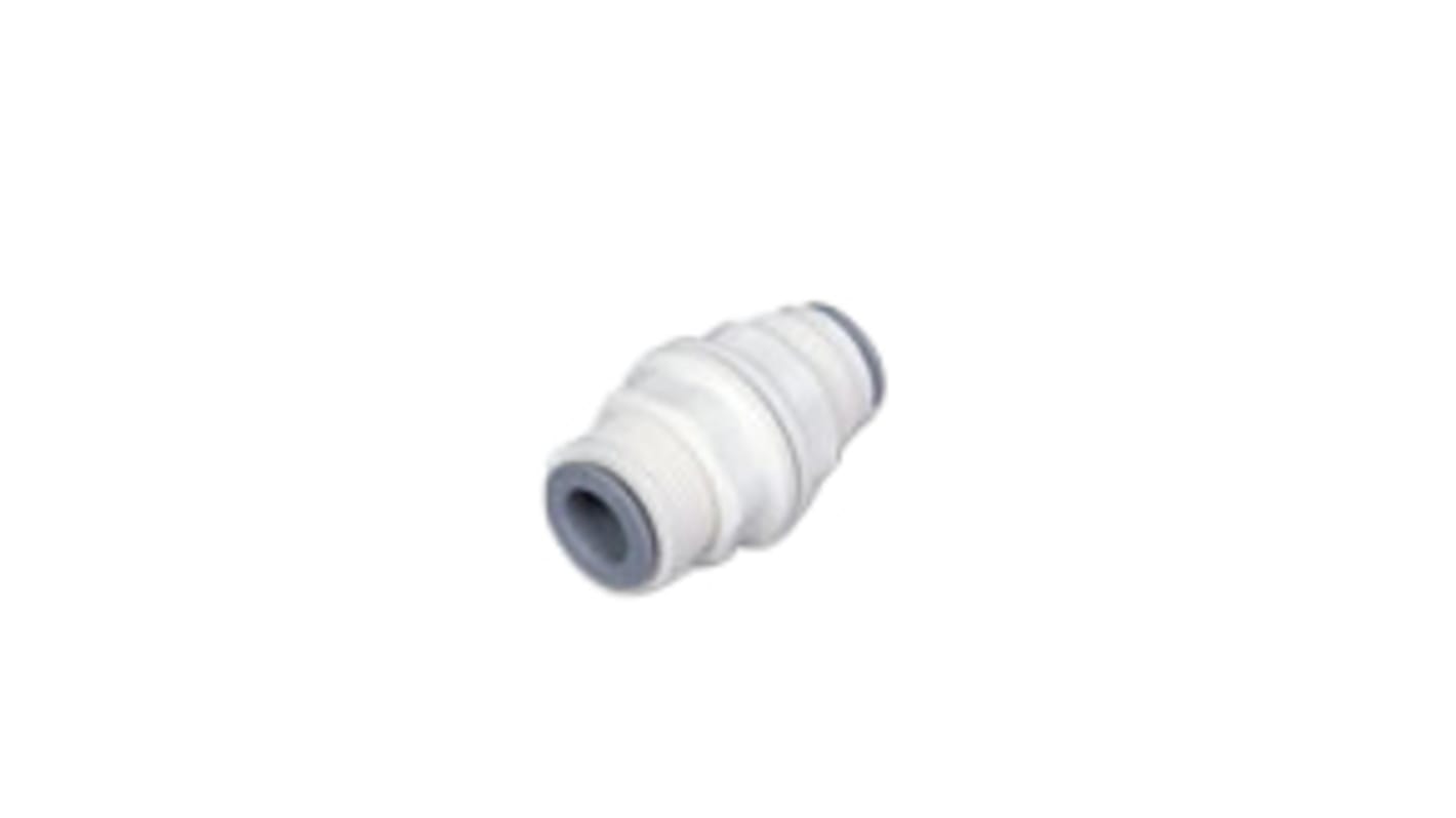 Legris LF6300 LIQUIfit Series Bulkhead Tube-to-Tube Adaptor, Push In 6 mm to Push In 6 mm, Tube-to-Tube Connection Style