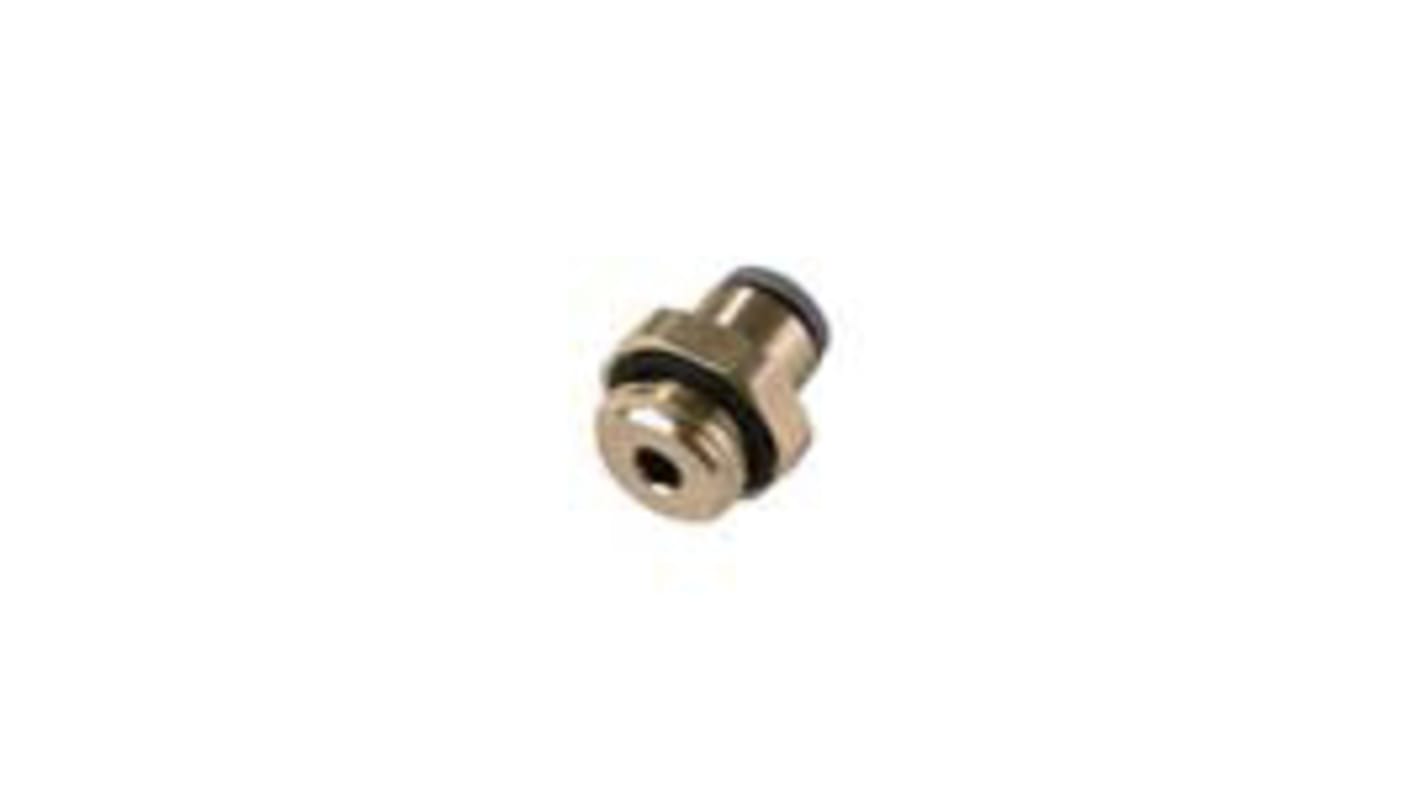 Legris LF6900 LIQUIfit Series Straight Threaded Adaptor, G 1/4 Male to Push In 10 mm, Threaded-to-Tube Connection Style