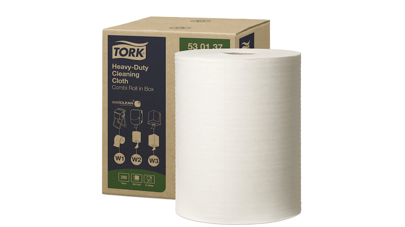 Tork Egyszeri használat Törlőkendők 1db/csomag, Fehér, használható: (Általános tisztítás)-hoz H-D Cleaning Cloth Száraz