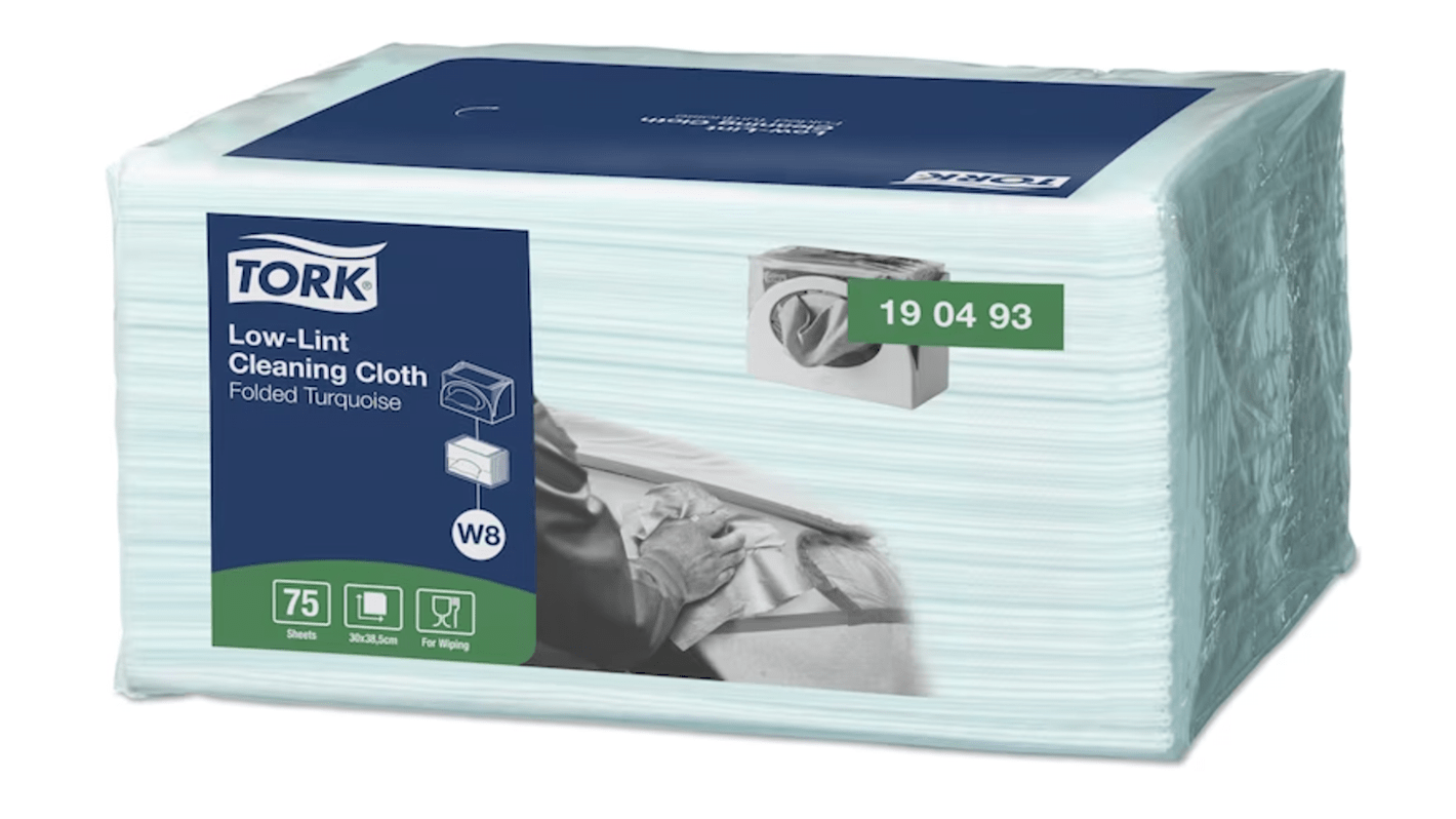 Tork Mehrzwecktücher, Blau, 193 x 160 (Folded) mm, 385 x 300 (Unfolded) mm, 75 Tücher pro Packung