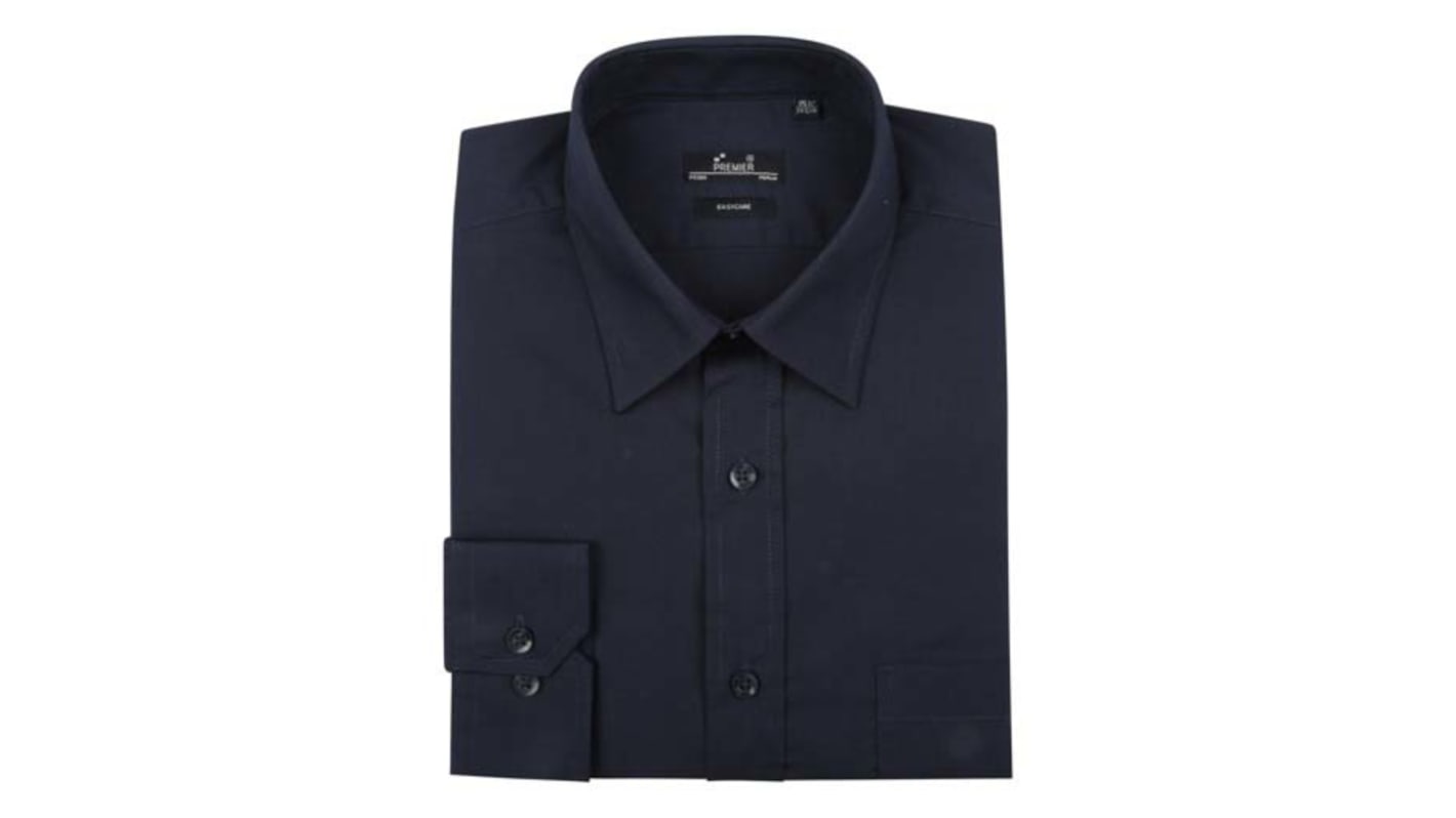 RS PRO Herren Arbeitshemd, 41, Baumwolle, Polyester Marineblau Langarm