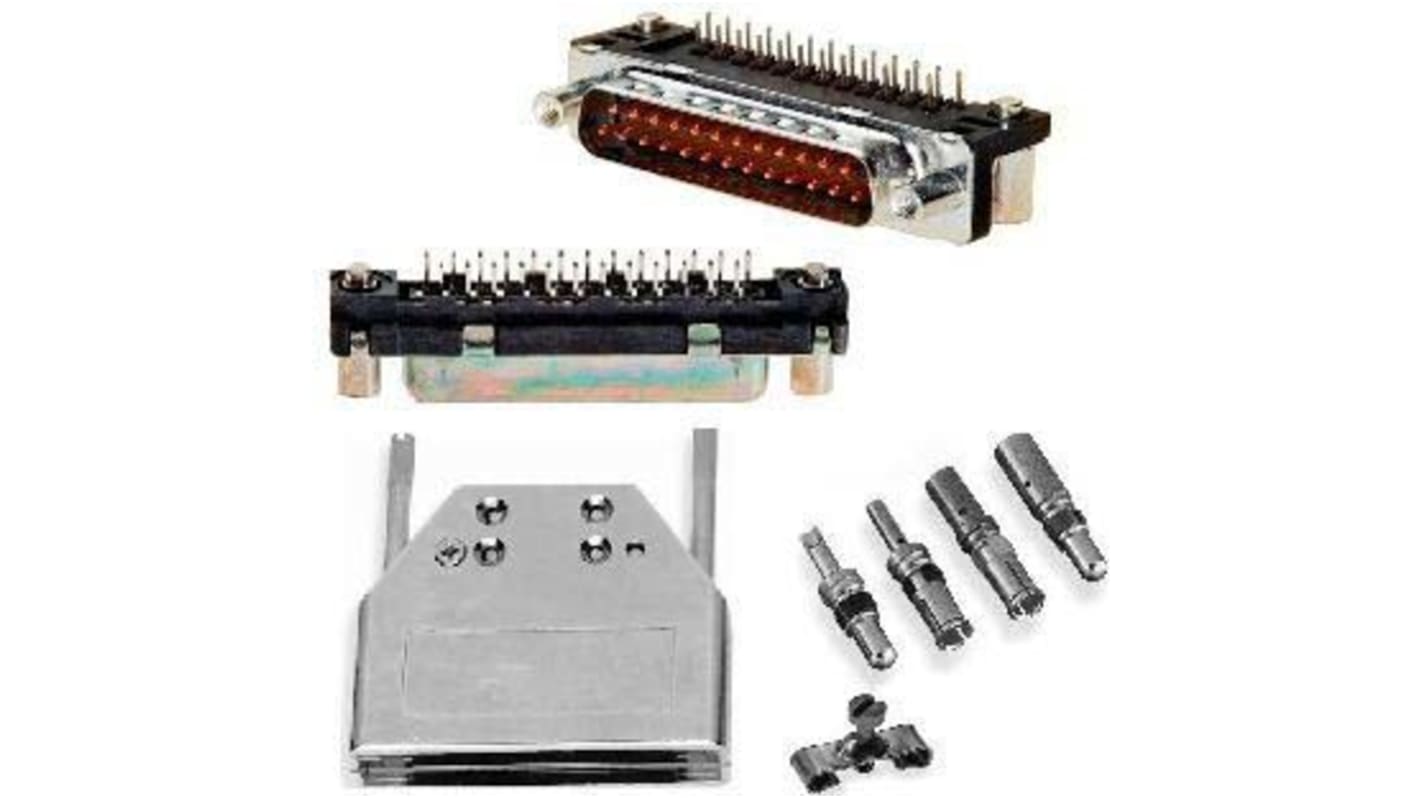 Conector D-sub Amphenol ICC, Serie ID, paso 2.76mm, Ángulo de 90° D-Sub estándar, Montaje enchufable, Macho,