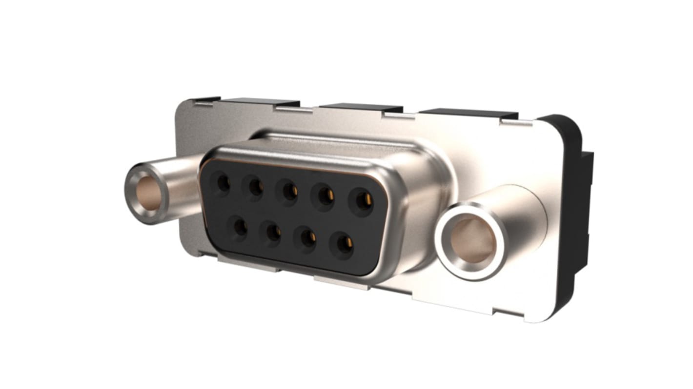 Amphenol ICC D-sub csatlakozó 2.74mm távolság, Derékszögű Normál D-Sub, Dugaszolható szerelés, Férfi, Forrasztás