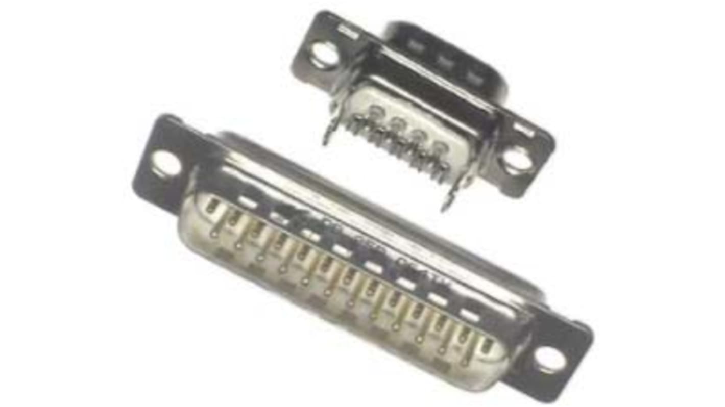 Conector D-sub Amphenol ICC, Serie D, paso 2.74mm, Recto D-Sub estándar, Montaje de Cable, Macho, Terminación Soldador