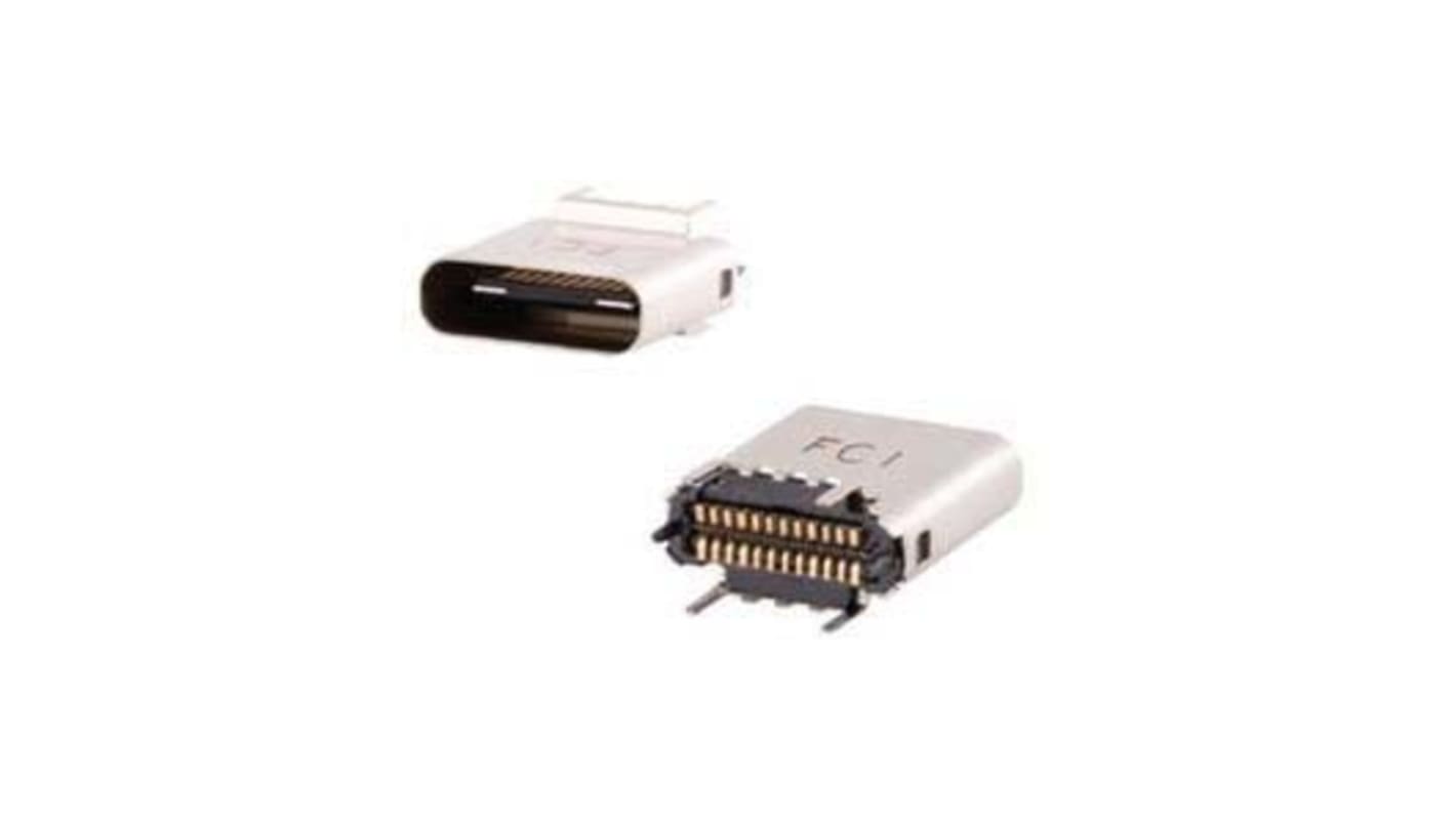 Conector USB Amphenol ICC 10132328-10011LF, Hembra, , 1 puerto puertos, Recto, Montaje en orificio pasante, Versión 3.1