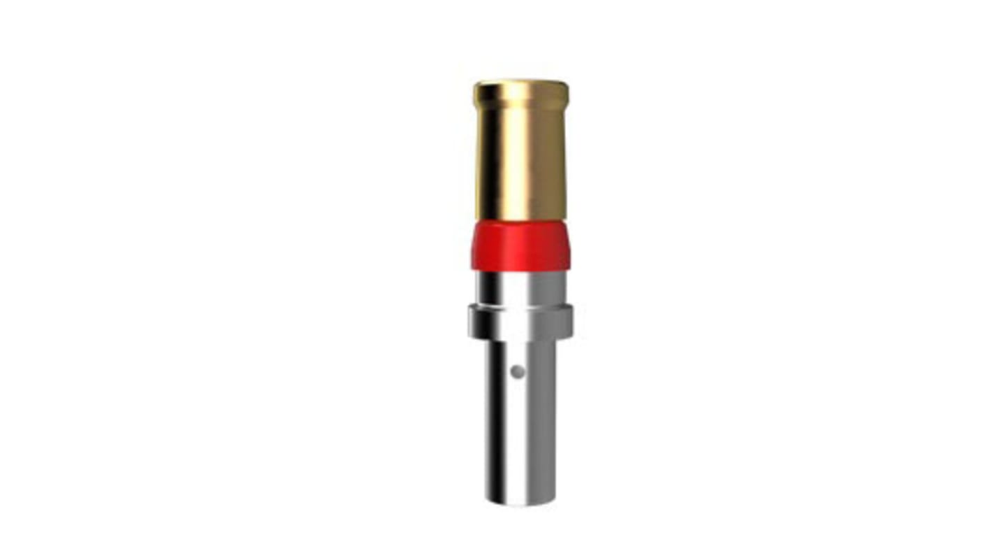 Amphenol ICC Sub-D Steckverbinderkontakt, Stecker, Crimpanschluss, Kupferlegierung, Gold über Nickel, 18 →