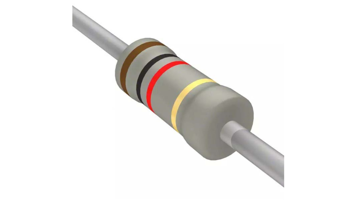 TE Connectivity 10kΩ Carbon Film, Ceramic Resistor 0.25W ±5% 1623927-4