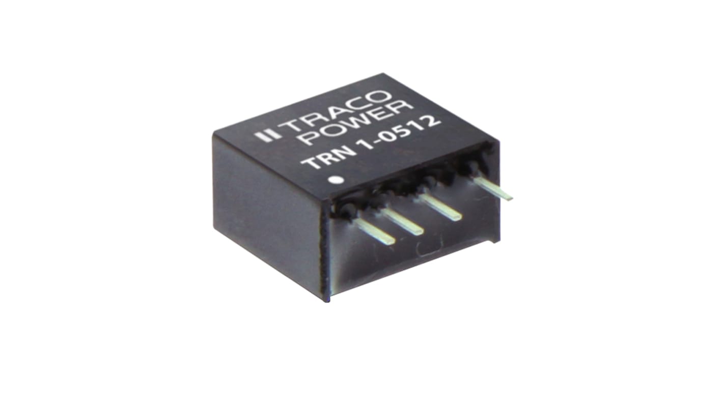 TRACOPOWER TRN 1 DC/DC-Wandler 1W 9 V dc IN, 5V dc OUT / 200mA Durchsteckmontage 1.6kV dc isoliert