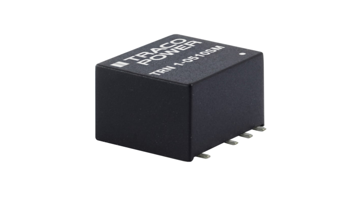 TRACOPOWER TRN 1SM DC-DC Converter, 12V dc/ 90mA Output, 9 → 18 V dc Input, 1W, Surface Mount, +90°C Max Temp