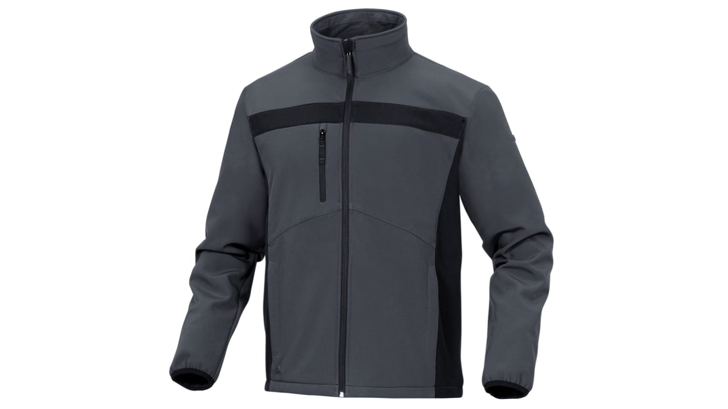 Delta Plus Softshell Jacke Elastan, Polyester Schwarz/Grau, Größe M