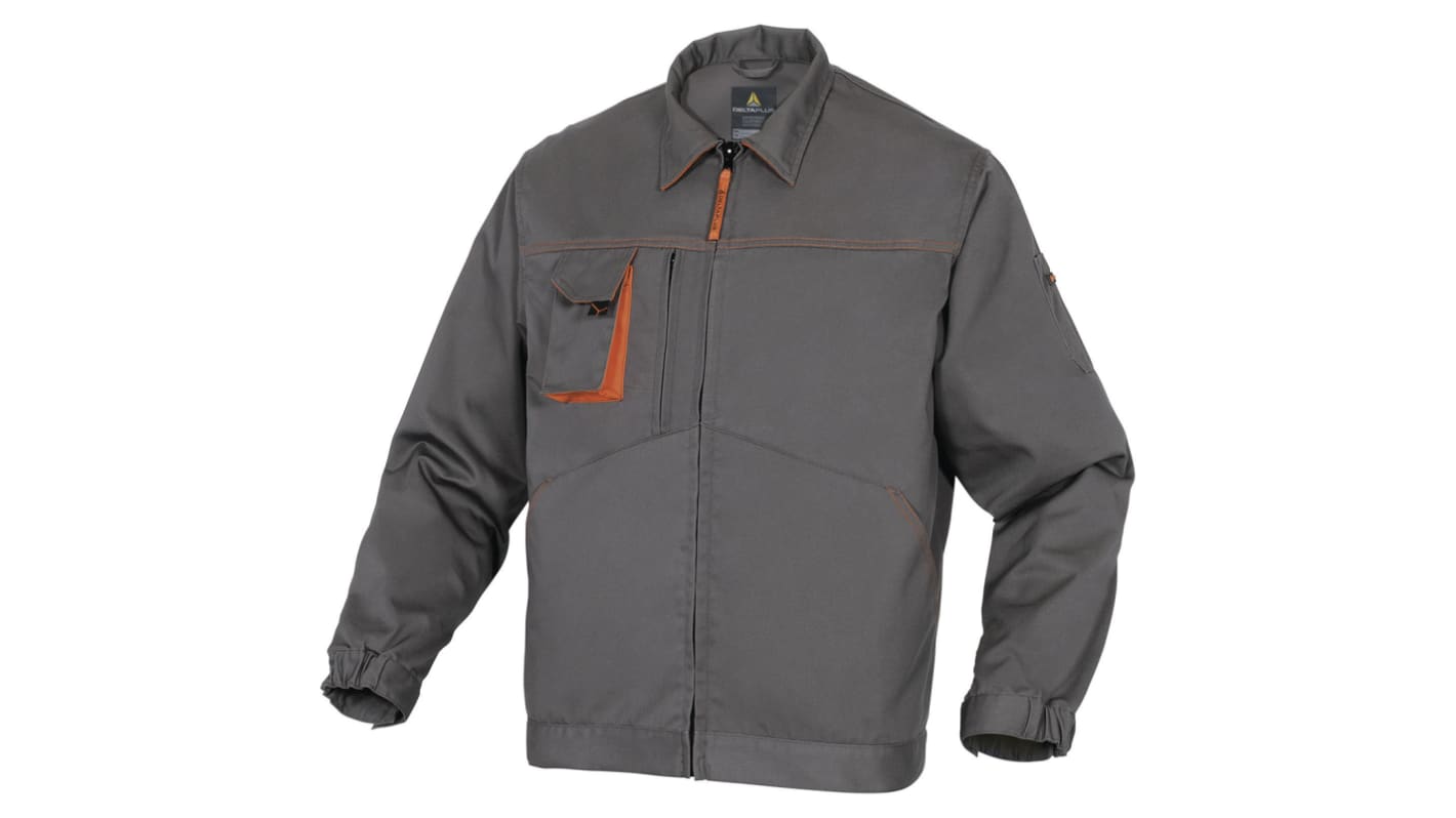 Delta Plus Arbeitsjacke Abriebfest Baumwolle, Polyester Grau/Orange, Größe M