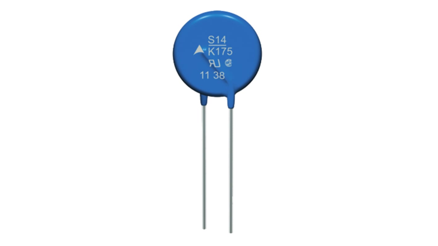 Varistor de óxido metálico EPCOS Standard, tensión de ruptura 270V, 50A, 46J, 670pF, dim. 15.5 x 4.6 x 18.5mm, paso