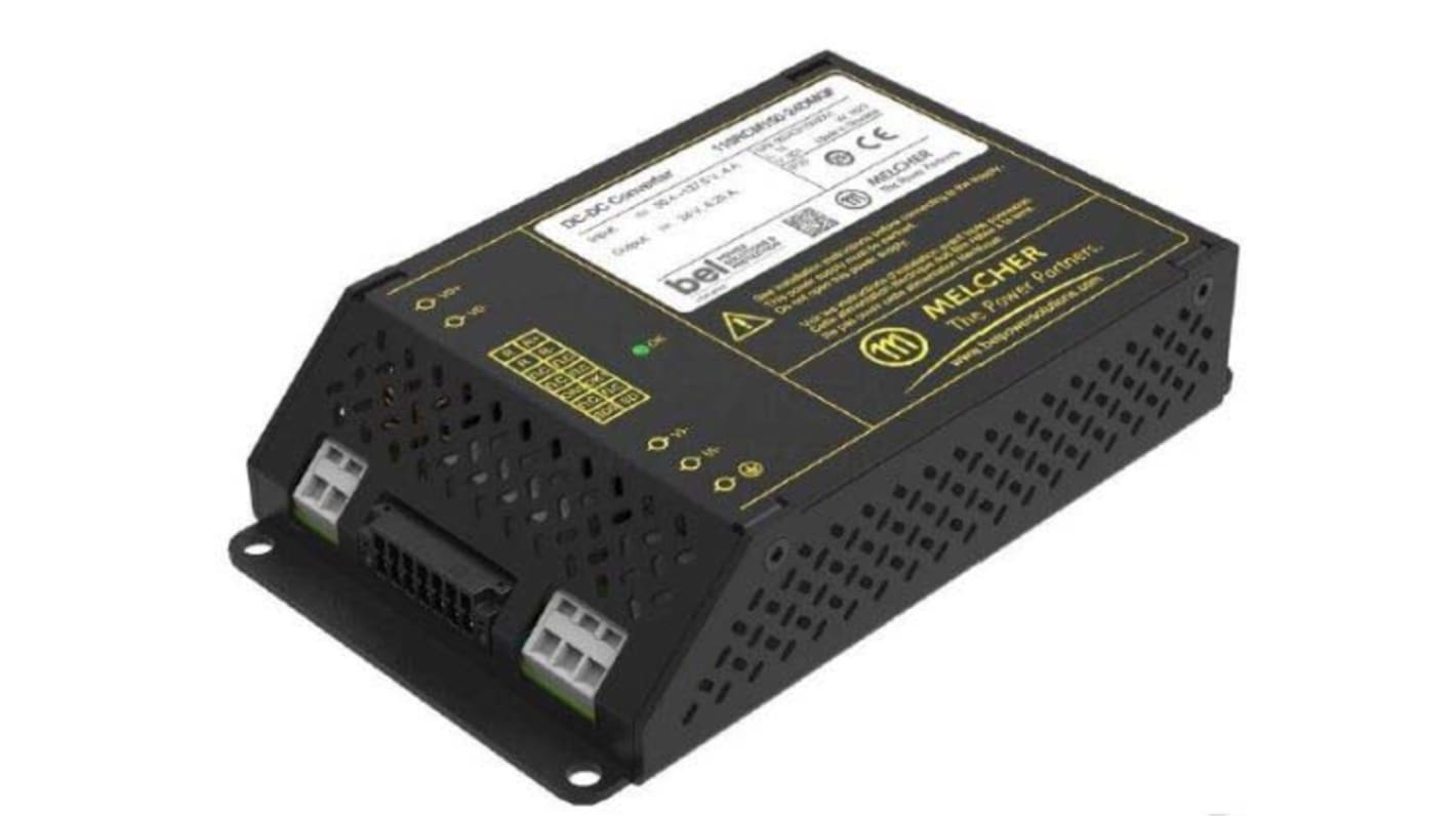 BEL POWER SOLUTIONS INC RCM150 DC-DC Converter, 24V dc/ 6.25A Output, 50.4 → 137.5 V dc Input, 150W, Chassis