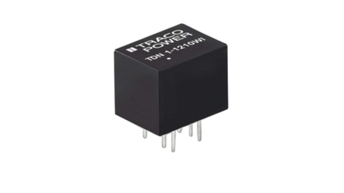 Convertisseur DC-DC TRACOPOWER, TDN 1WI, Montage traversant, 1W, 1 sortie, 3.3V c.c., 300mA