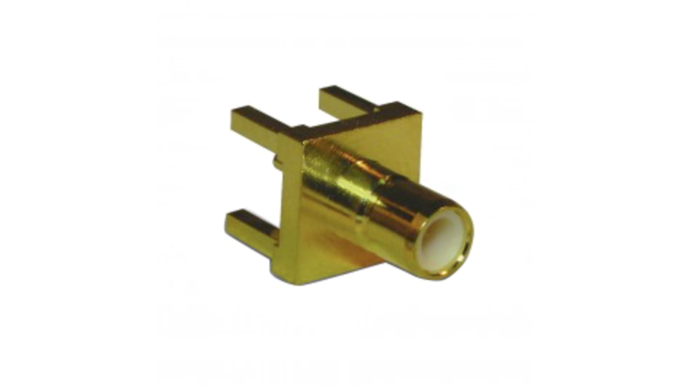 Amphenol RF, jack Through Hole SMB Connector, 50Ω, Solder Termination, Straight Body