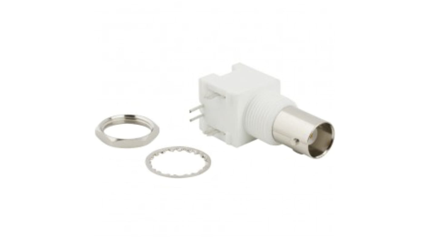Conector coaxial Amphenol RF 031-5431-10RFX, Hembra, Ángulo de 90° , Impedancia 50Ω, Montaje en PCB, Terminación de