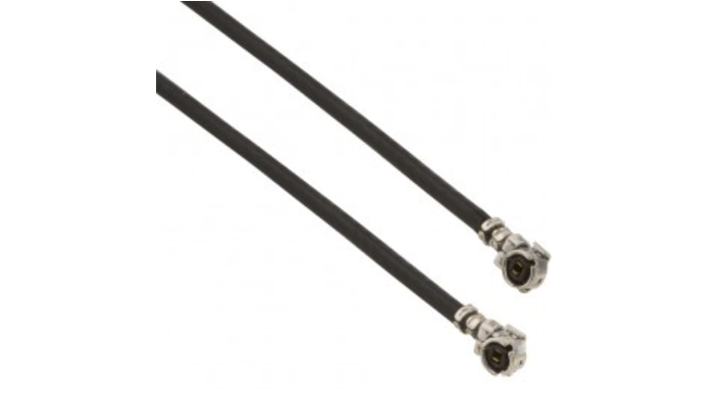 Cable coaxial Amphenol RF, 50 Ω, con. A: U.FL, Macho, con. B: U.FL, Macho, long. 300mm, funda de Etileno Propileno