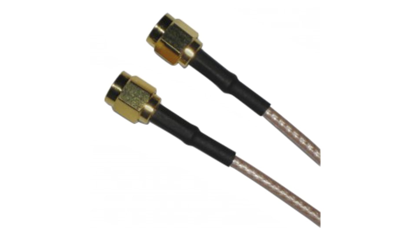 Cable coaxial RG316 Amphenol RF, 50 Ω, con. A: SMA, Macho, con. B: SMA, Macho, long. 153mm