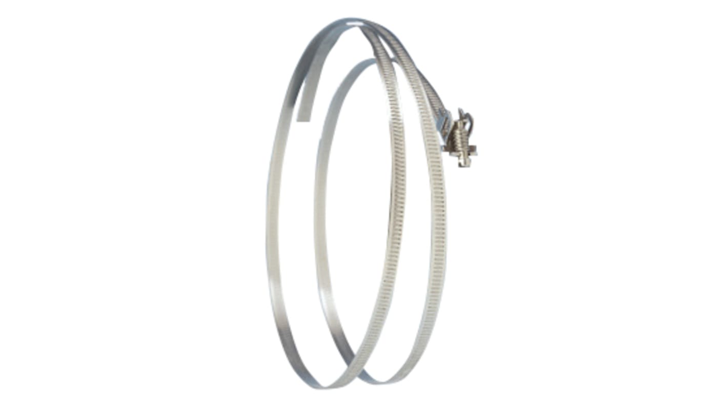 FLS405SS Jubilee Stainless Steel Slotted Screw Quick Release Strap, 7mm Band Width, 50 → 405mm