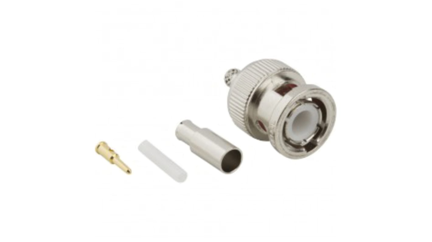 Amphenol RF BNC Series, Plug Cable Mount BNC Connector, 50Ω, Crimp Termination, Straight Body