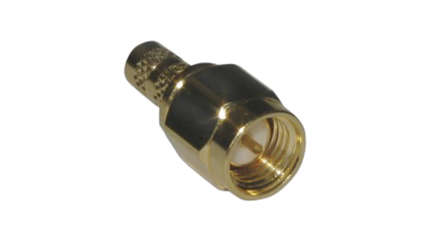 Conector coaxial Amphenol RF 132195, Macho, Recto, Impedancia 50Ω, Montaje de Cable, Terminación de Crimpado, 12.4GHz
