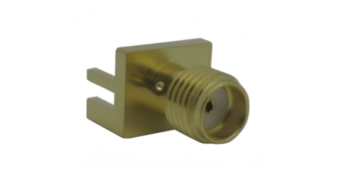 Conector coaxial Amphenol 132357-11, Hembra, Recto, Impedancia 50Ω, Montaje de Borde, Terminación de Soldador, 18GHz