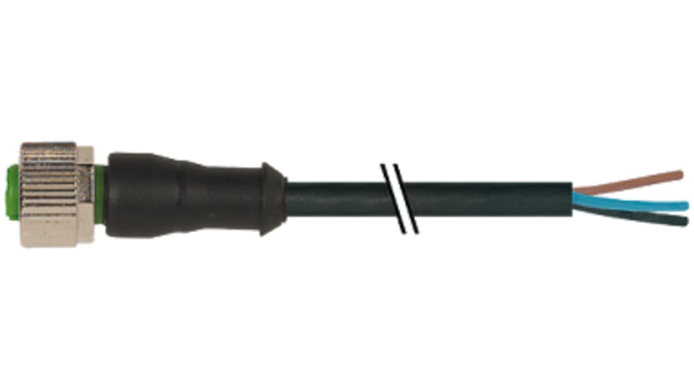 Cable de alimentación Murrelektronik Limited, con. A M12 Hembra, 4 polos, con. B Sin terminación, cod.: T, long. 10m,