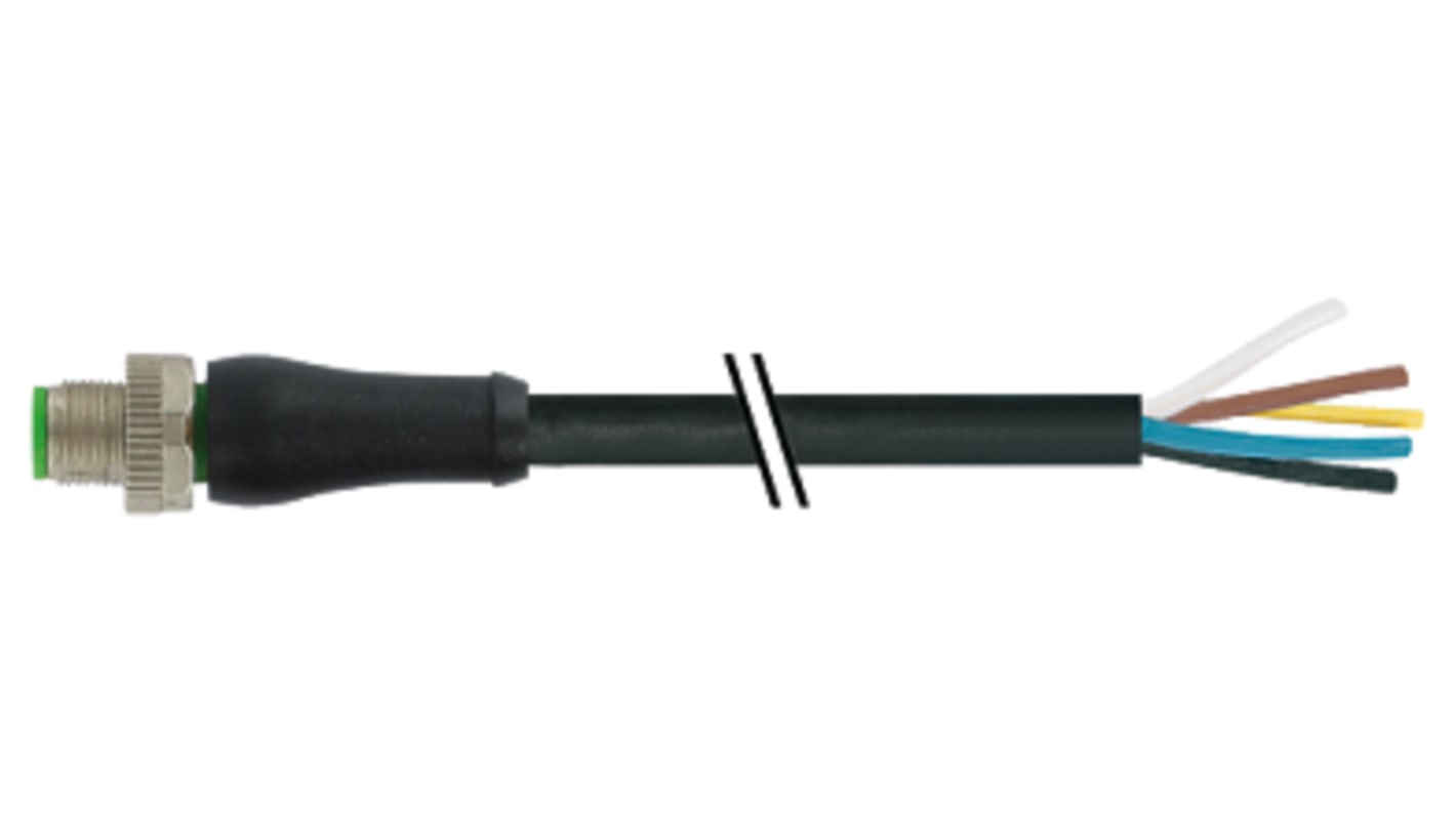 Murrelektronik Limited Straight Male 5 way M12 to Unterminated Power Cable, 3m