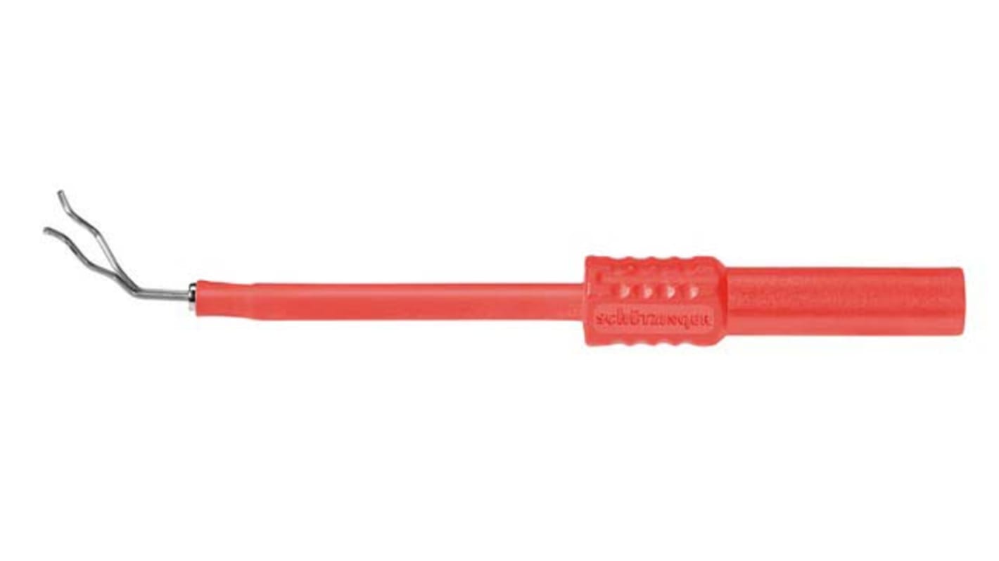 Conector hembra para pruebas Hembra, 1A, 600V, Contacto Níquel, Rojo