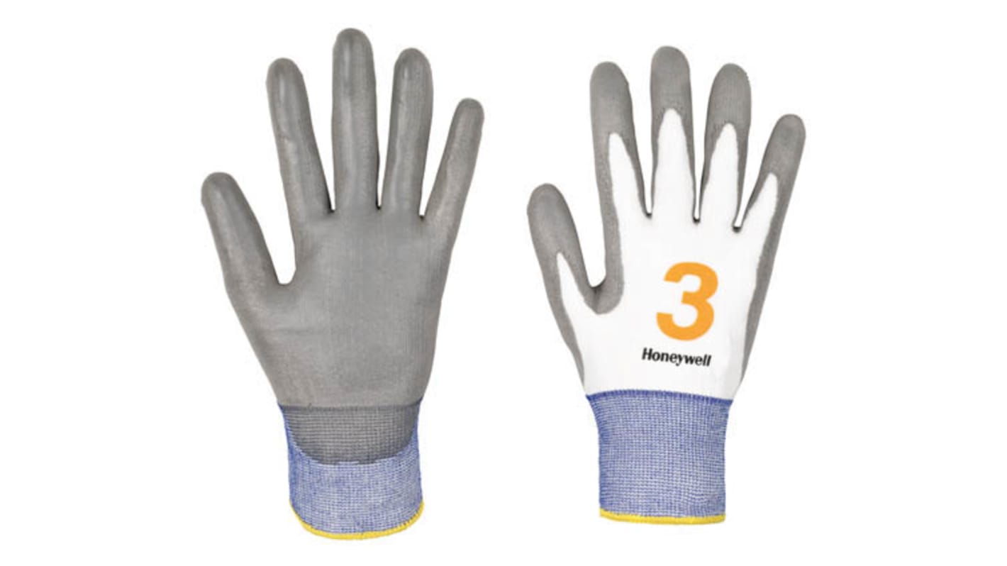 Honeywell SPERIAN Abrasion Resistant Gloves, Size 8, Medium, Polyurethane Coating